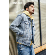 Load image into Gallery viewer, Denim Jackets Men Casual Frayed Brand Clothing