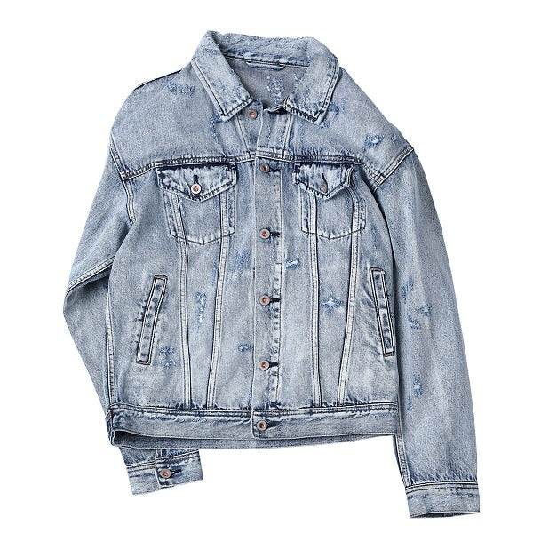 Denim Jackets Men Casual Frayed Brand Clothing