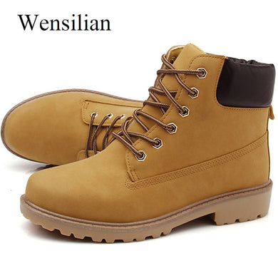 Men Ankle Boots Lace Up Anti-slip