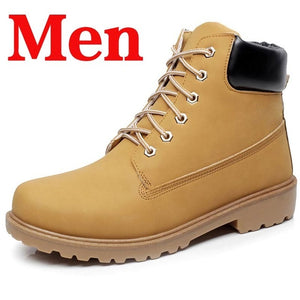 Men Ankle Boots Lace Up Anti-slip