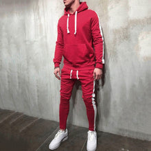 Load image into Gallery viewer, 2 Pieces Sets Tracksuit Men Hooded Sweatshirt +Drawstring Pants