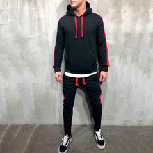 Load image into Gallery viewer, 2 Pieces Sets Tracksuit Men Hooded Sweatshirt +Drawstring Pants