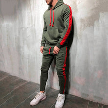 Load image into Gallery viewer, 2 Pieces Sets Tracksuit Men Hooded Sweatshirt +Drawstring Pants