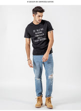 Load image into Gallery viewer, 2020 T-Shirts Men Summer Casual Slim Short Sleeve Letter Print Tops