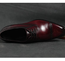 Load image into Gallery viewer, Handmade Fashion Luxury Brogue Genuine Leather Mens Derby Shoes