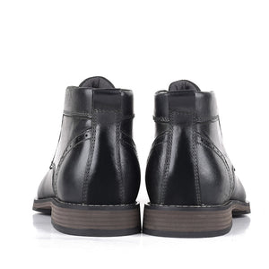 Men Ankle Boots Leather Lace-up