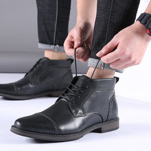 Load image into Gallery viewer, Men Ankle Boots Leather Lace-up