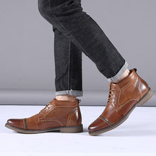 Load image into Gallery viewer, Men Ankle Boots Leather Lace-up