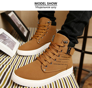 Men  boots microfiber cotton ankle boots