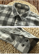 Load image into Gallery viewer, Vintage Classic Plaid Cotton Long Sleeve Casual Slim Fit Shirt