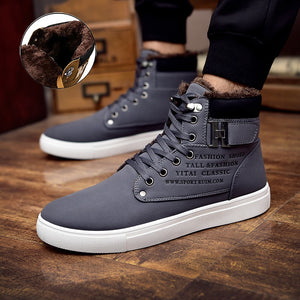 Men  boots microfiber cotton ankle boots