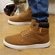 Load image into Gallery viewer, Men  boots microfiber cotton ankle boots