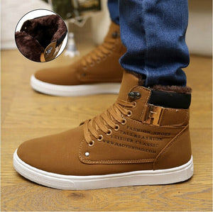 Men  boots microfiber cotton ankle boots