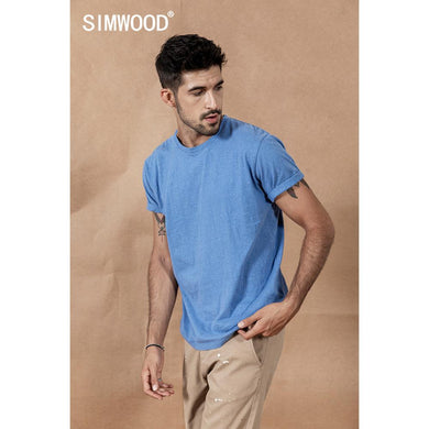 New Color cotton yarn dot Neckline T-Shirt Men