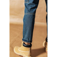 Load image into Gallery viewer, Cargo jeans men vintage Paneled fashion hip hop vertical stripes 100% cotton