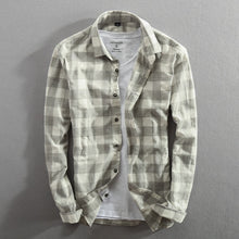 Load image into Gallery viewer, Vintage Classic Plaid Cotton Long Sleeve Casual Slim Fit Shirt