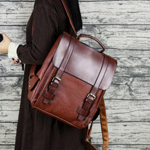 Load image into Gallery viewer, PU Leather Vintage Backpacks