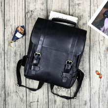 Load image into Gallery viewer, PU Leather Vintage Backpacks