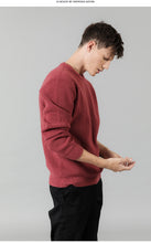 Load image into Gallery viewer, Warm sweater men casual special neck design knitwear pullovers