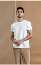 Load image into Gallery viewer, 100% cotton white solid t shirt men causal o-neck basic.