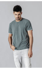 Load image into Gallery viewer, new t shirt men contrast bindings casual o-neck top