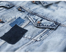 Load image into Gallery viewer, Denim Jackets Men Casual Frayed Brand Clothing