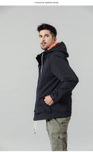 Load image into Gallery viewer, New fleece inner vest removable coats men fashion warm long jackets hooded