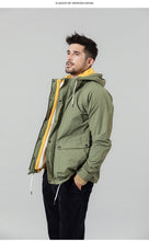 Load image into Gallery viewer, New fleece inner vest removable coats men fashion warm long jackets hooded