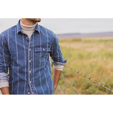 Load image into Gallery viewer, 2020 new Vertical striped denim jackets 100% cotton