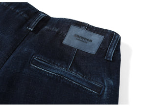 new loose taperd jeans ankle-length thick denim