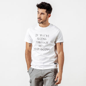 2020 T-Shirts Men Summer Casual Slim Short Sleeve Letter Print Tops