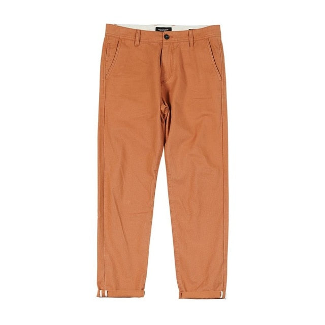 New Solid Pants Men Classical basic trousers 100% cotton