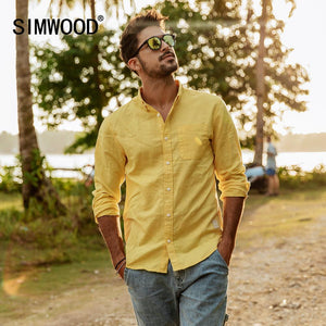 2020 new pure linen cotton shirts men cool Breathable