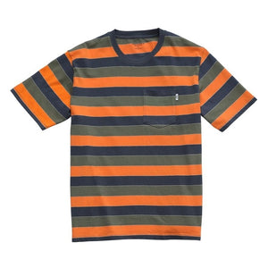 2020 Summer New Colorful Striped T-shirt Men Fashion 100% Cotton