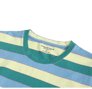 2020 Summer New Colorful Striped T-shirt Men Fashion 100% Cotton