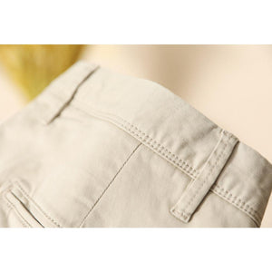 Spring Summer New Slim Fit Tapered Pants Men Classical Chinos