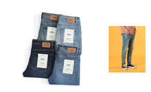 Load image into Gallery viewer, New Environmental laser washed jeans men slim fit classical denim