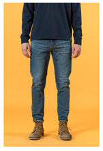 Load image into Gallery viewer, New Environmental laser washed jeans men slim fit classical denim