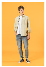 Load image into Gallery viewer, New Environmental laser washed jeans men slim fit classical denim