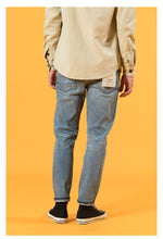 Load image into Gallery viewer, New Environmental laser washed jeans men slim fit classical denim