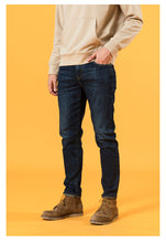 Load image into Gallery viewer, New Environmental laser washed jeans men slim fit classical denim