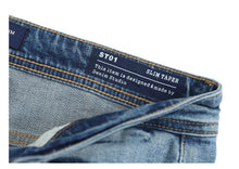 Load image into Gallery viewer, New Environmental laser washed jeans men slim fit classical denim