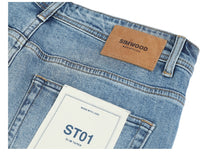 Load image into Gallery viewer, New Environmental laser washed jeans men slim fit classical denim