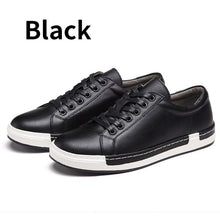 Load image into Gallery viewer, Casual Shoes Mens Leather Flats Lace-Up Shoes Simple Stylish.