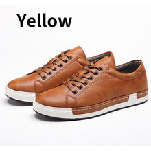 Load image into Gallery viewer, Casual Shoes Mens Leather Flats Lace-Up Shoes Simple Stylish.