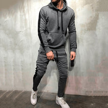 Load image into Gallery viewer, 2 Pieces Sets Tracksuit Men Hooded Sweatshirt +Drawstring Pants