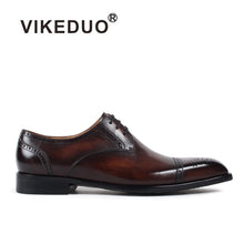 Load image into Gallery viewer, Handmade Fashion Luxury Brogue Genuine Leather Mens Derby Shoes