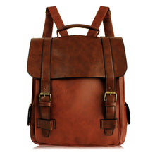 Load image into Gallery viewer, PU Leather Vintage Backpacks