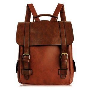 PU Leather Vintage Backpacks