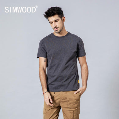 100% colored cotton t shirt men crew neck short sleeve t-shirt